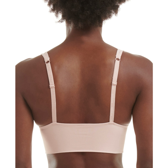 Adidas Women's Small Light Pink Longline Plunge Light Support Sports Bra NWT - Picture 2 of 9